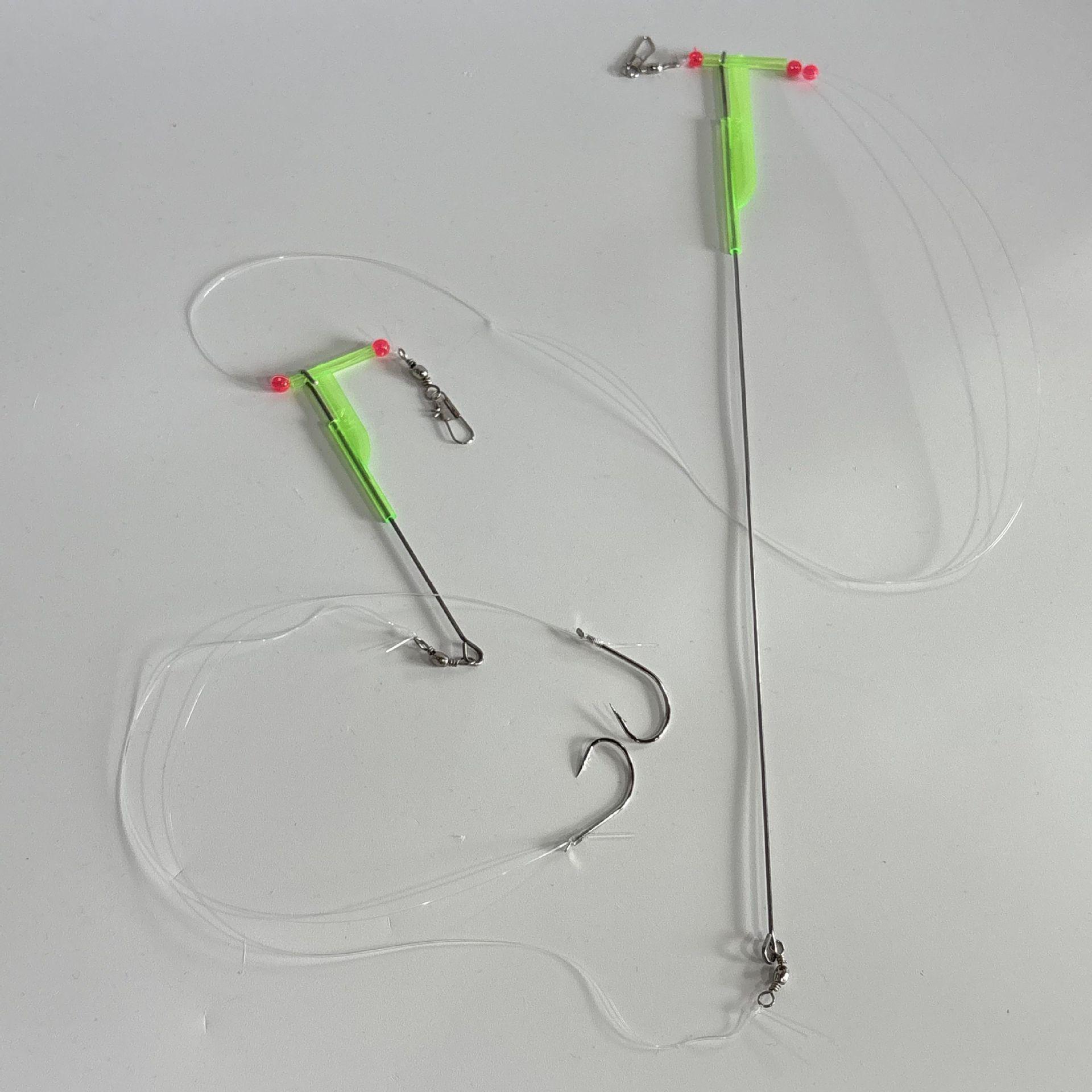 Оснастка для ловли морского окуня - Многокрючковая Белый Фрукт, Идеальна для донной и забросовой ловли, Доступна в комплектациях Один-Тяни-Два или Один-Тяни-Три. Small