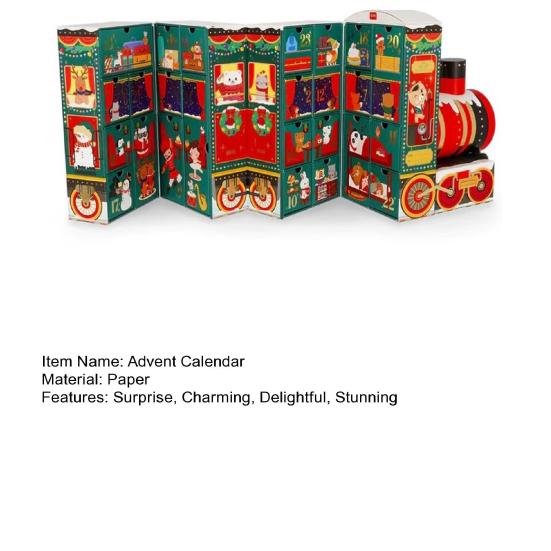 Dream Express Advent Calendar 2025 24 Days Christmas Countdown Train with Drawers Holiday Decor for Kids Adults