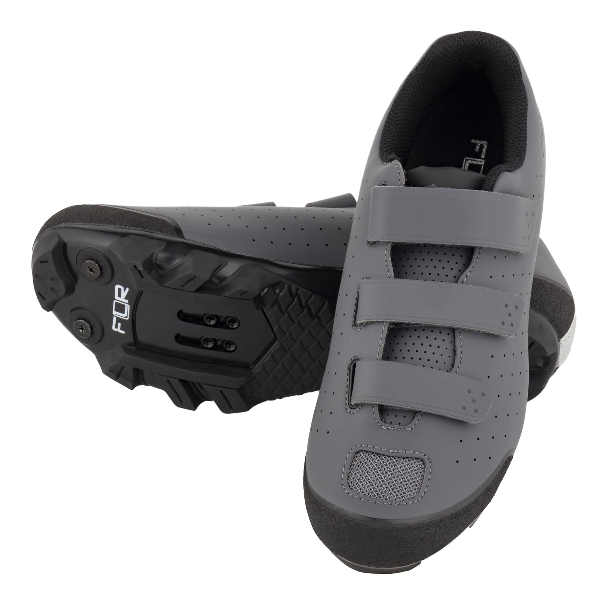 FLR MTB clipless shoes F-57 40(25.5cm) dark gray серый