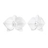 Elegante Emaille-Ohrringe der Orchideen-Serie: 925 Sterlingsilber Nadelclips in einem vielseitigen chinesisch inspirierten Design