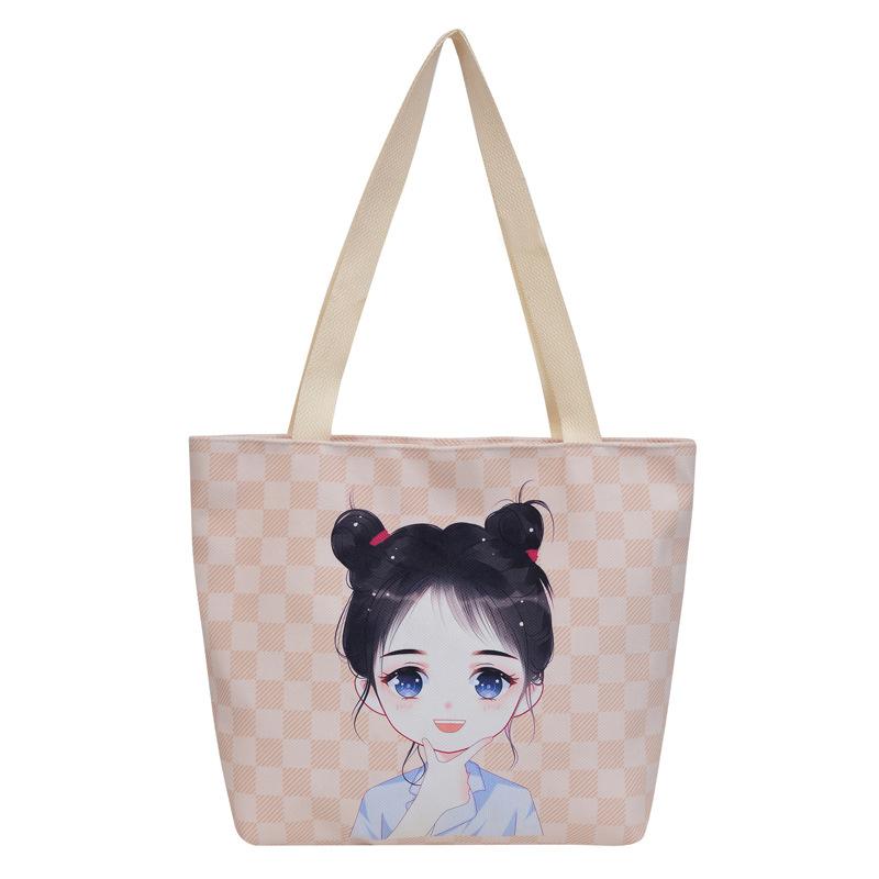 2025 New Canvas Bag Women's Shoulder Bag Shopping Bag Large Capacity Student Tutoring Bag Canvas Bag