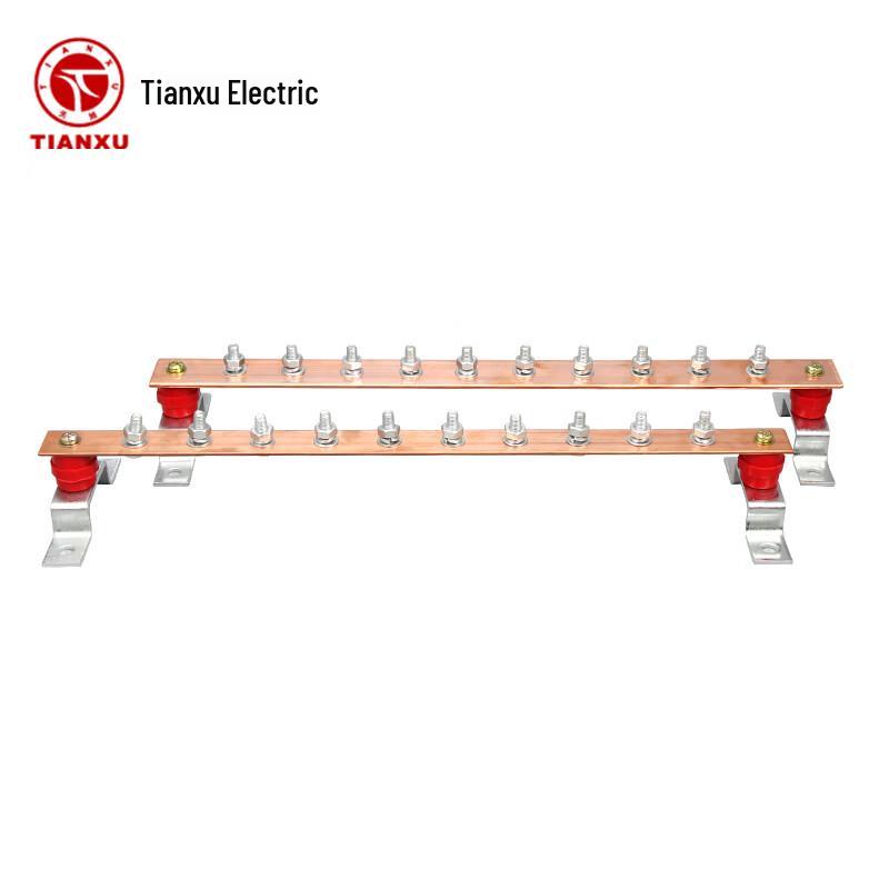 Tianxu Red Copper Cabinet Busbar with Insulators