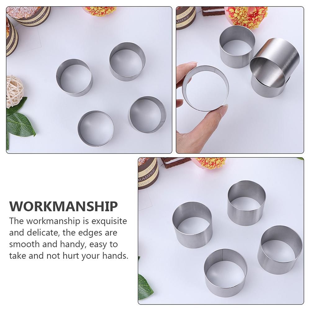 12 Pcs Cake Mold Molds for Mousse Sturdy Rings Stainless Steel Corrosion Resistant Small Creative Baking