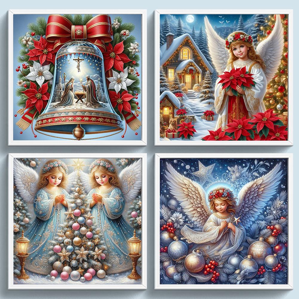 Kit Complet Broderie Fir Bumbac Ecologic 14CT Imprimat Kit Cusături Cruce Înger Artă