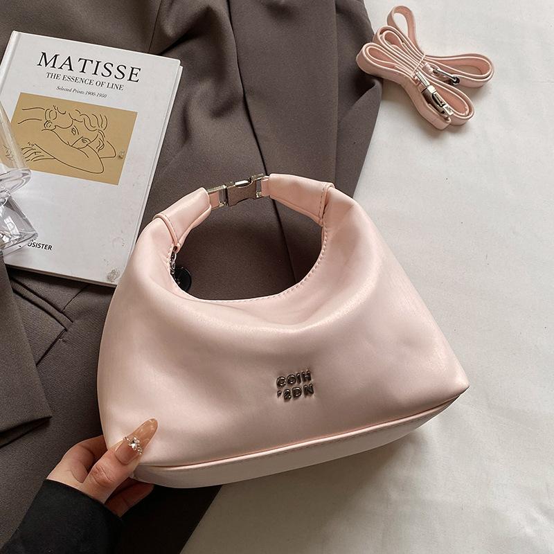 Korean version of fashionable simple high-quality textured wrist dumpling bag niche casual versatile commuter messenger crescent bag women