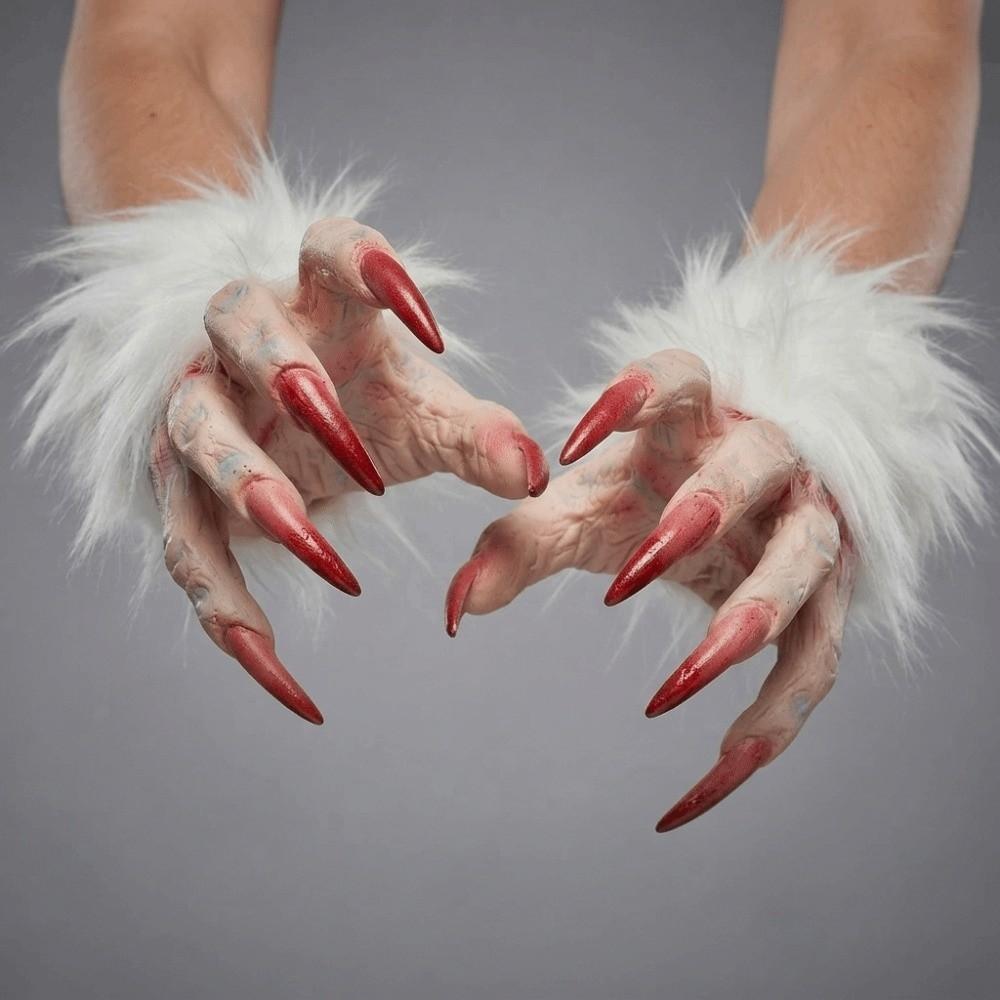 Latex Bestienklauen Gruselige Cosplay-Fäustlinge Party-Requisiten Halloween-Handschuhe Fotografie