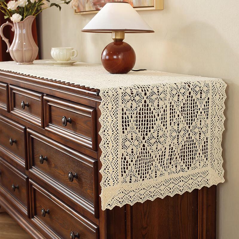 Crocheted Cotton Lace Table Runner
