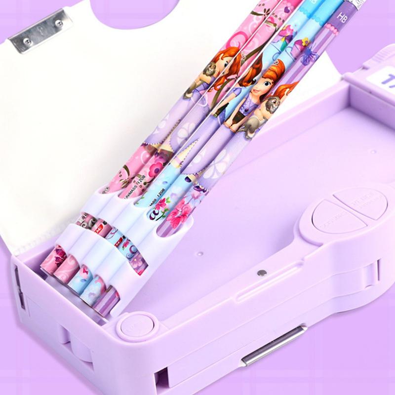 Multifunktionale Niedliche Schreibwarenbox Kreatives Federmäppchen mit hoher Kapazität mit Taschenrechner Einfache Schreibwarenaufbewahrungsbox Geschenke