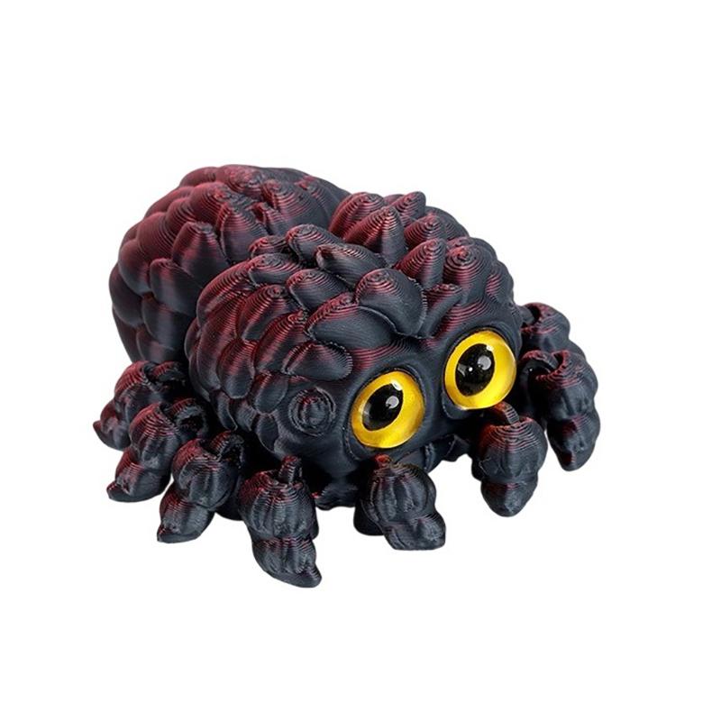 

3D-печатная фигурка паука, декор для дома и улицы, для дома и автомобиля, идеально подходит для Хэллоуина и Рождества, игрушка-непоседа, подарок, настольная игрушка, дом A1