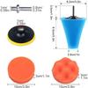 Car Buffers And Polishers Kit For Drill, 14Pcs Drill Polishing Wheel Foam Ball Buffing Pads Sponge Ball For Automotive Car Wheels Care, Metal,
