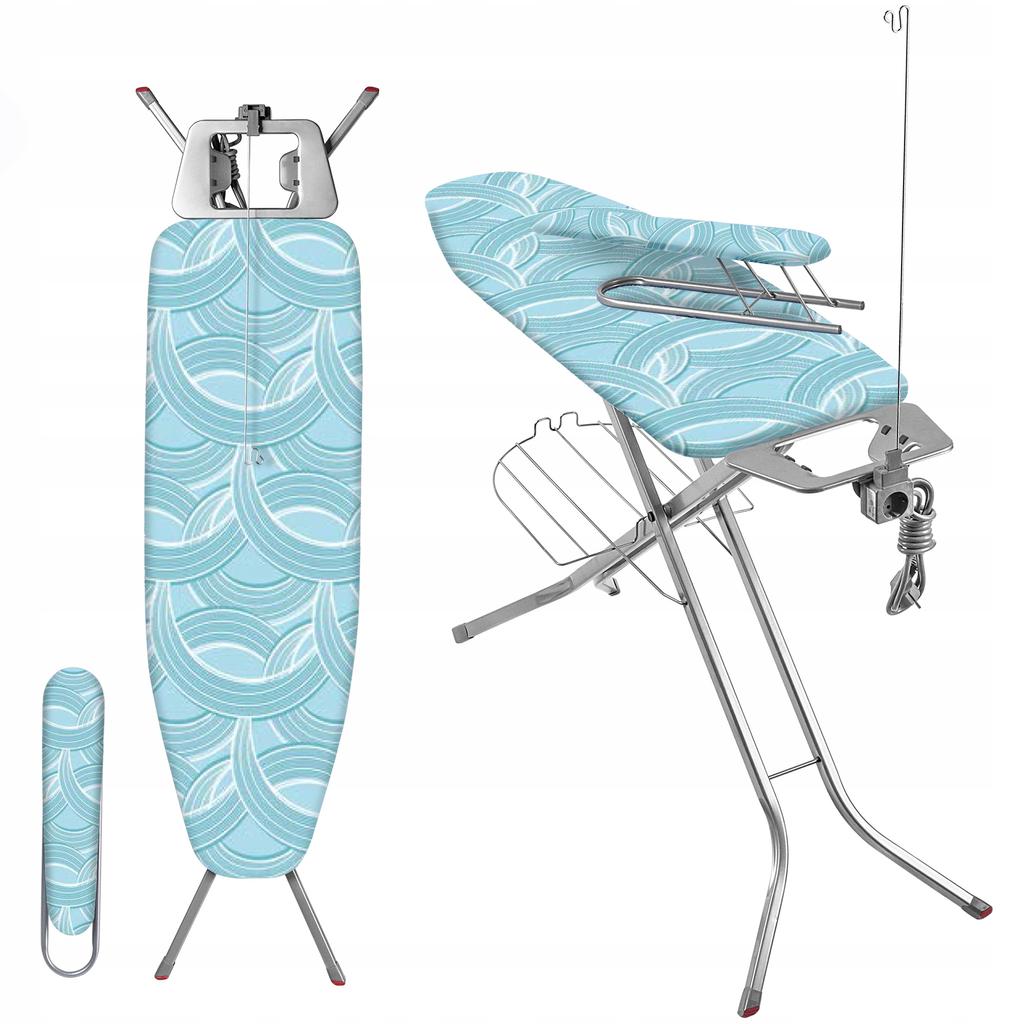 KADAX Deska Do Prasowania 120x38cm szeroki Blat Składana Uchwyt Na Żelazko