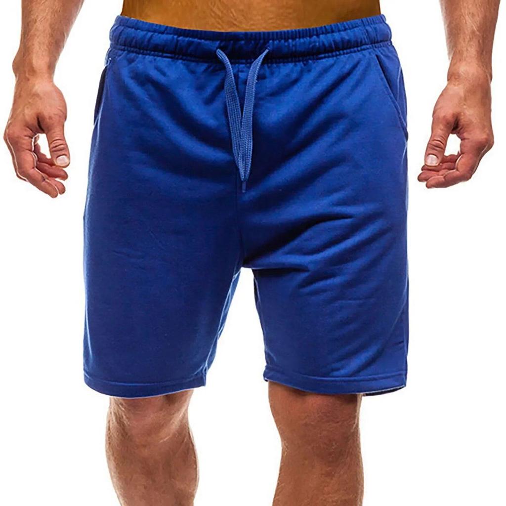 Męskie bawełniane spodenki Jednokolorowe codzienne spodenki Luźne spodenki plażowe Szorty Streetwear Modne pantalony