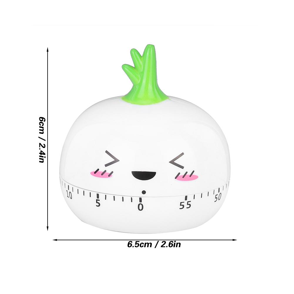 Cartoon Mechaniczny Ręczny Kuchenny Timer Gotowania Alarm Przypomnienie Zegar Narzędzie OdliczająceBiały