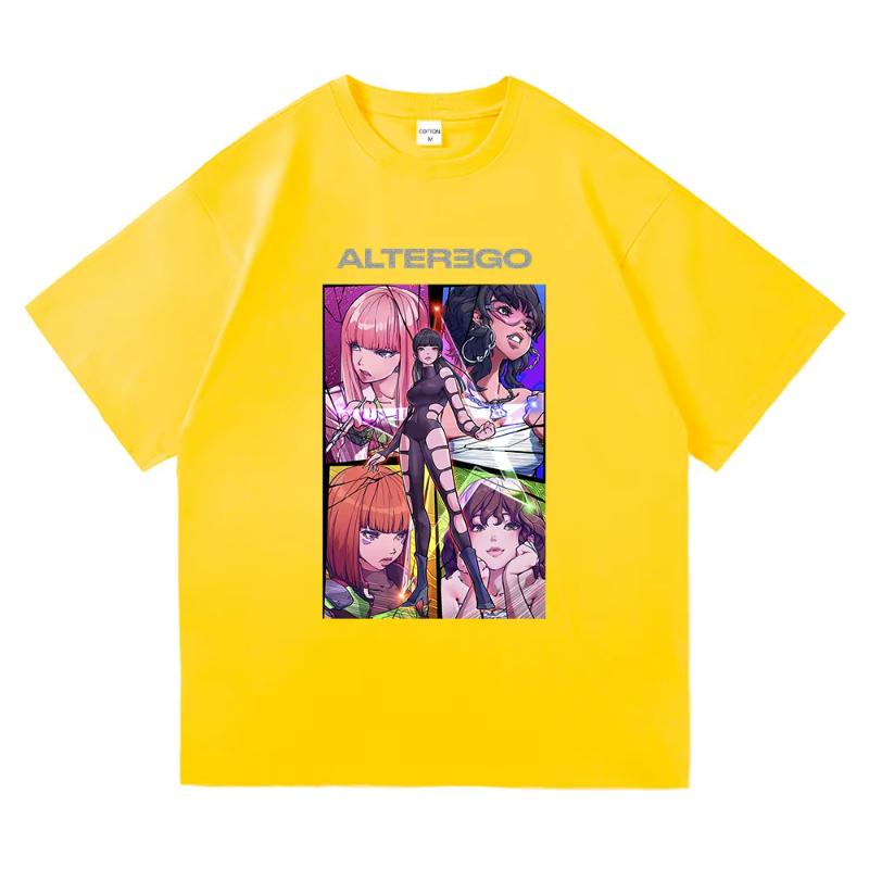 

Футболка Lisa Alter Ego Tour 2025 Мода Мужская/Женская Harajuku Эстетическая Футболка Высокое Качество Аниме Винтажные Хлопковые Футболки Рубашки Топы 4XL