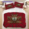 Portuguese Heritage Pride Three-piece set (1 * duvet cover + 2 * pillowcase, without core) Duvet cover and pillowcase Soft and comfortable Bedding set