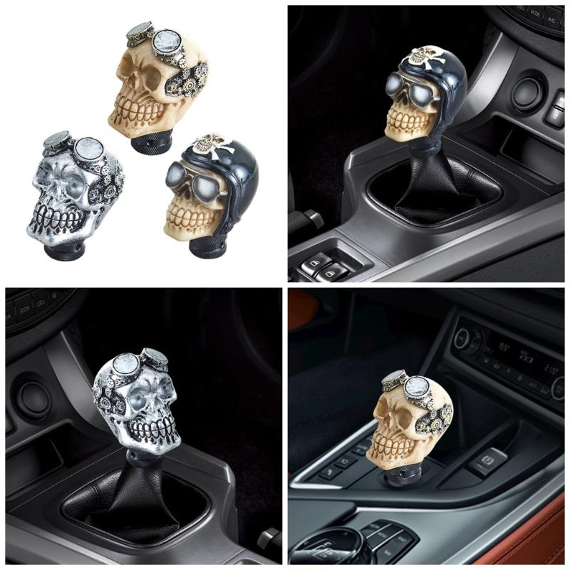 Skull Head Manual Gear Shifts Knob Shifts Lever Automotive Enthusiasts Novelty Decoration for Car Interior Enhancement