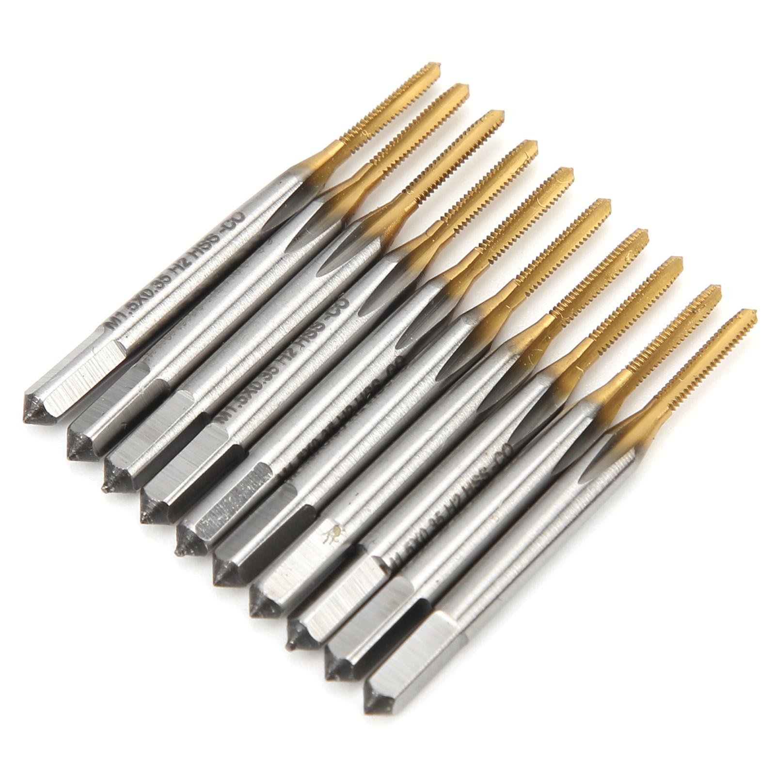

10pcs Screw Tap M1.5x0.35 Thread HSS Drill Bits Japanese Standard for Bike Repair Machinery
