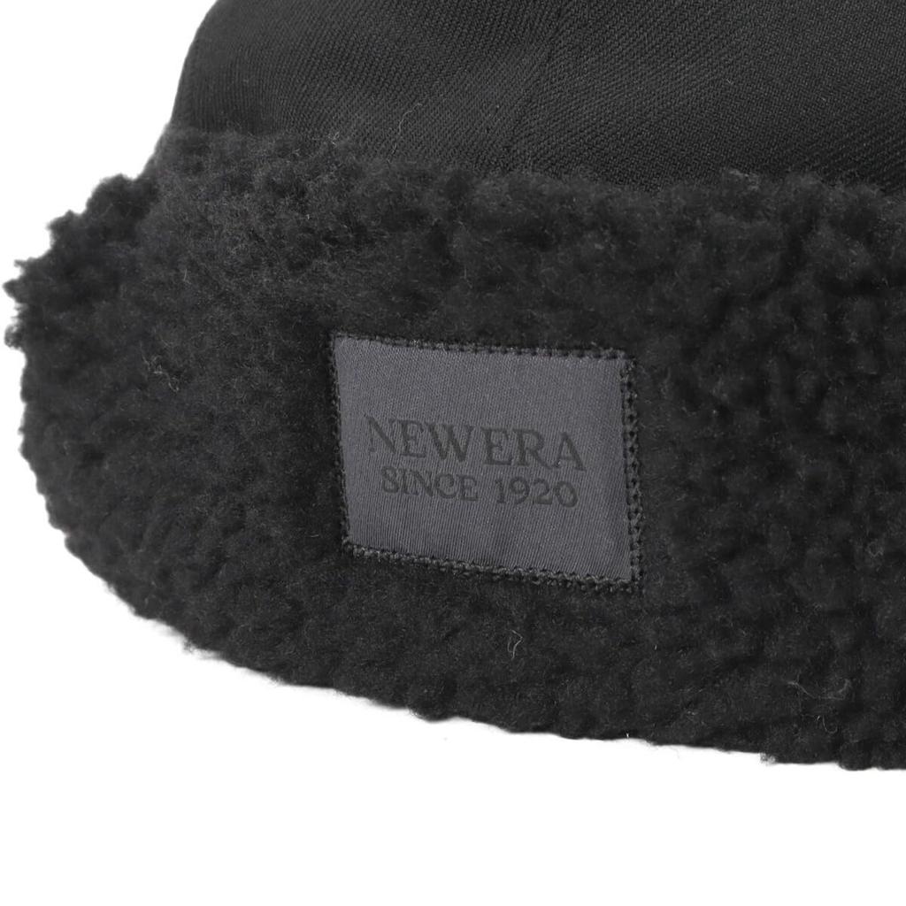 NEW ERA Trapper Woven Patch Pilot Cap Boa Fleece Black XL Warm Winter Hat Unisex