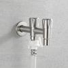 304 Stainless Steel Washing Machine Faucet Double Water Outlet Mop Pool Tap Balcony Outdoor Faucet Bidet Faucets Nickel