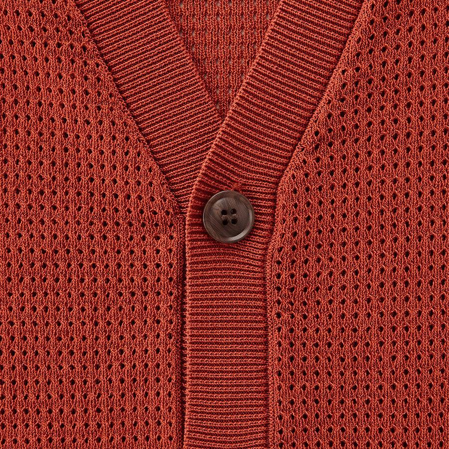 Stco Diems Cool Punching Cardigan Orange (Semi-Oversized Fit)_Dkgvb62Cso