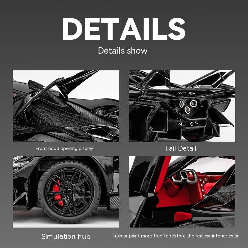 1/24 Scale Apollo Solar God Alloy Model Car - Unique Collectible for Car Lovers - Detailed Craftsmanship, Sturdy Construction
