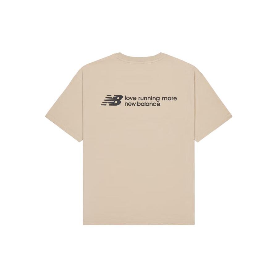 

New Balance Logo Print Sports Crew Neck T-Shirt Men Tops Khaki NEE24131-BWN