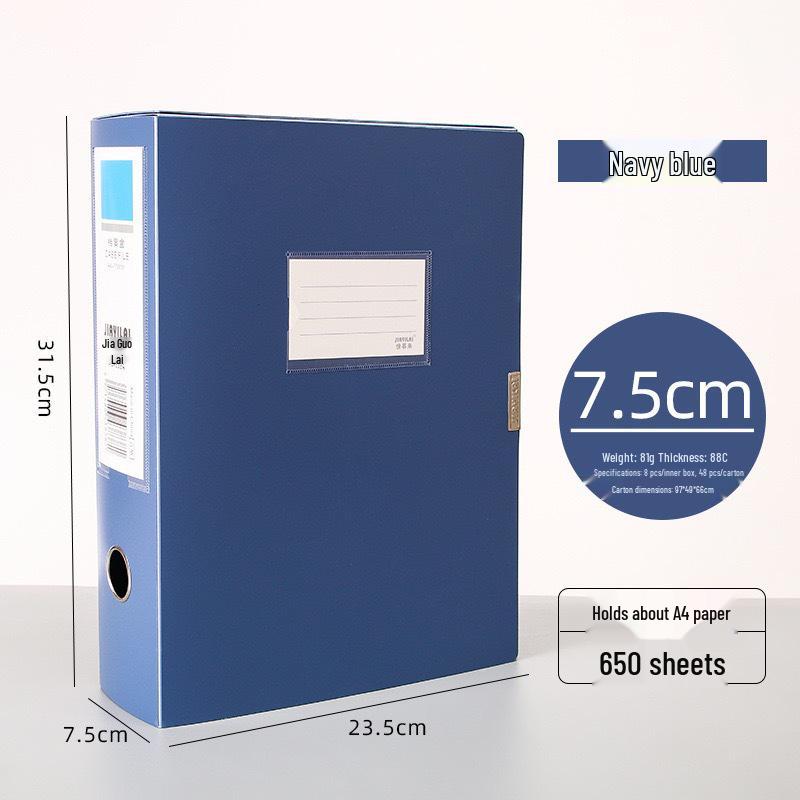 Scatola Portadocumenti A4 in Plastica Extra Spessa - Organizzatore di File da Ufficio