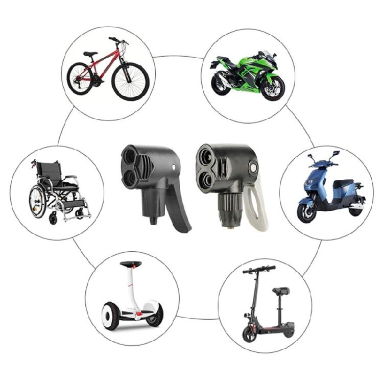 Ergonomic Bike Pumps Nozzle With 3 Valves Adapters For Quick And Comfortable Inflation Of Various Items