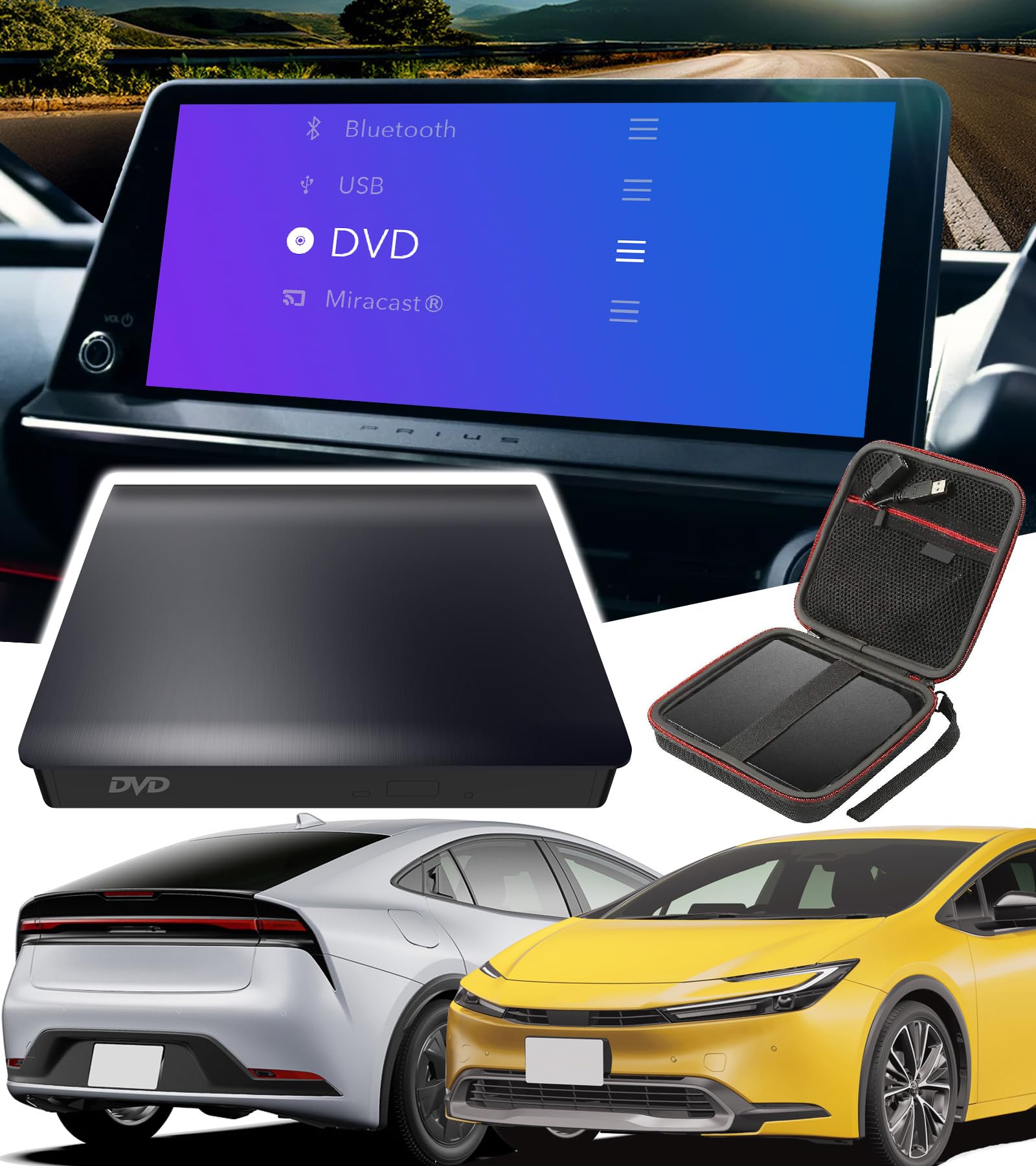 

OMEGATECH New Prius 60 Series DVD/CD Player for Genuine Display Audio, For Vehicles, 60 чорний