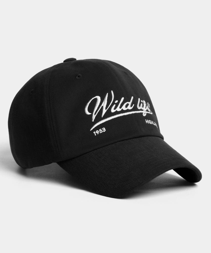 Peullaeto Peach Fabric Ball Cap Wild Life Cap Black
