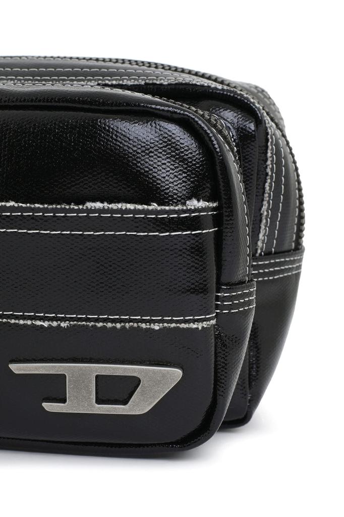 [Diesel] Men's Coated Canvas W-Compartment Body Bag X08347PS167 UNI Black T8013