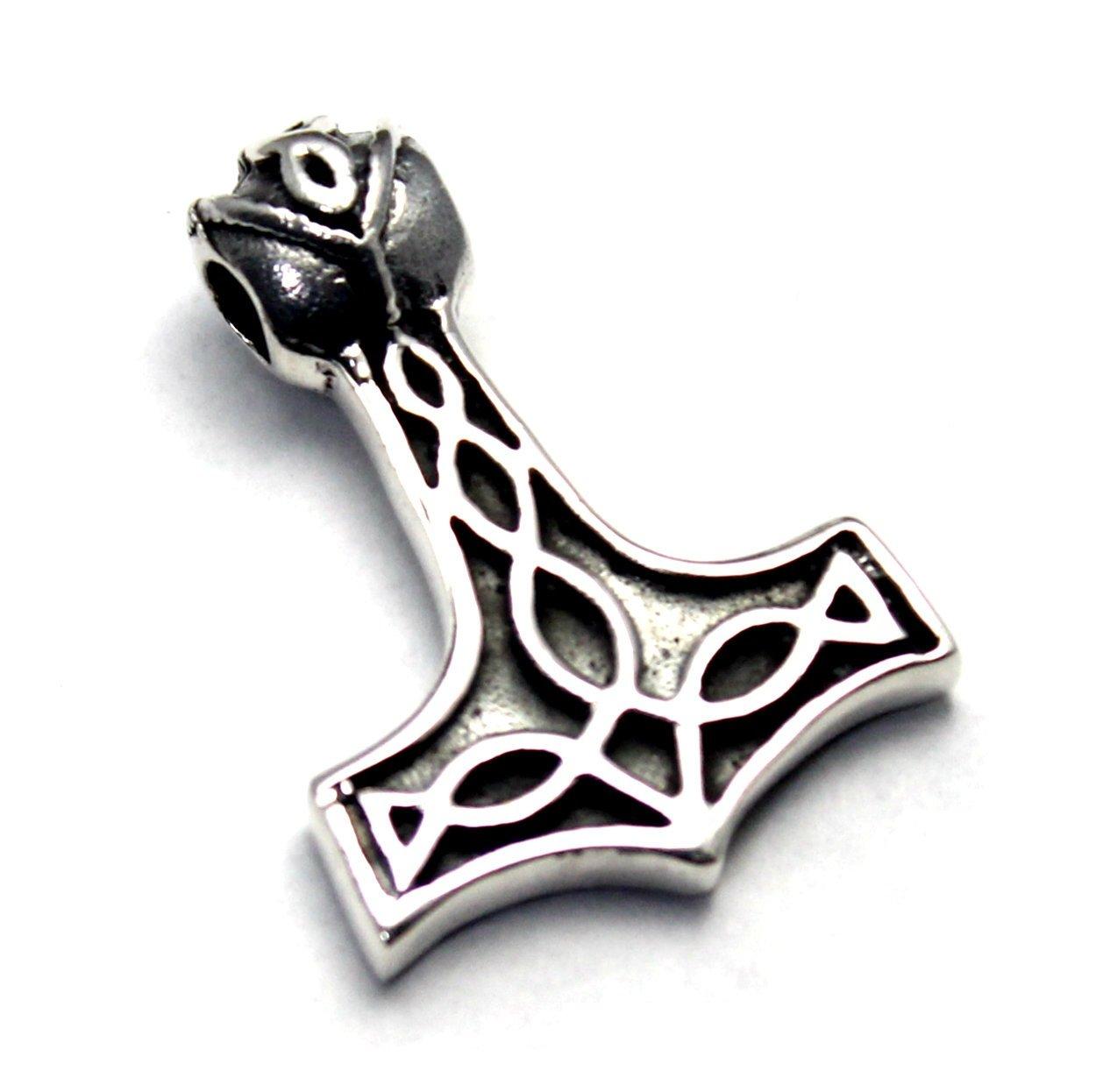 Thor s Hammer Mjolnir Norse Viking Warhammer Sterling Silver 925 Pendant Pendant Top