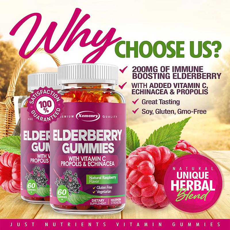 Xemenry - Elderberry & Vitamin C Gummies - Immune Health
