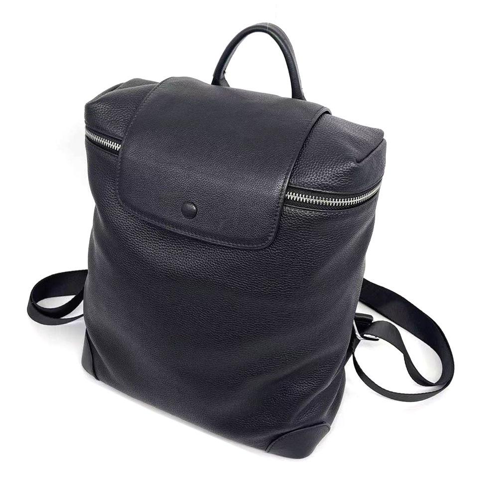 Women'S Backpack Leather Black First Layer Cowhide Backpack Versatile High-End Women'S Bag Bucket Women'S Bag
