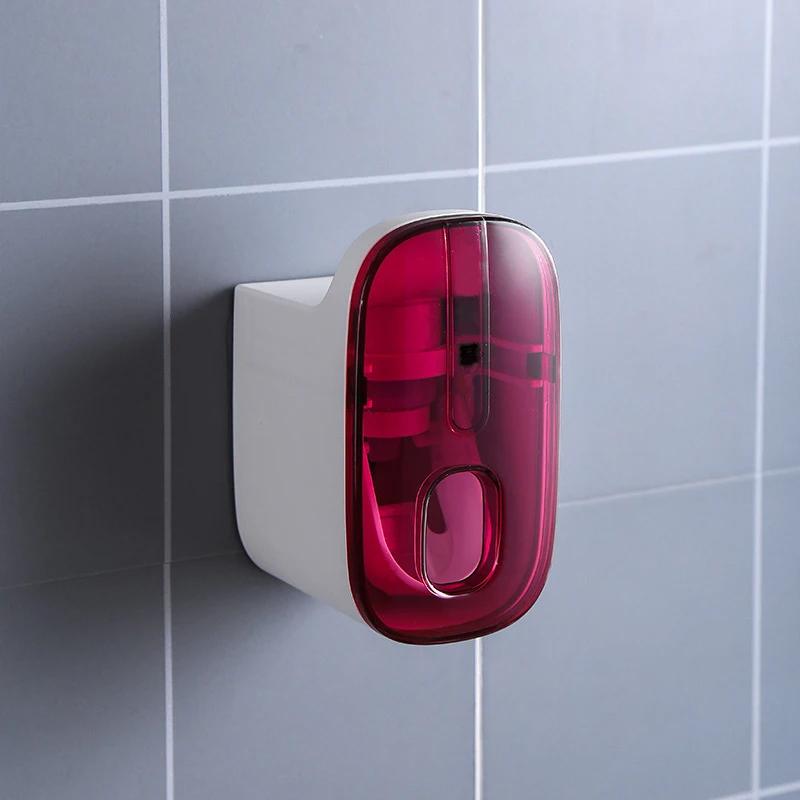 

Non Punching And Squeezing Toothpaste Dispenser Fully Sautomatic Household Wall Mounted Toothpaste Dispenser Lazy God Tool Bat Decoration красный
