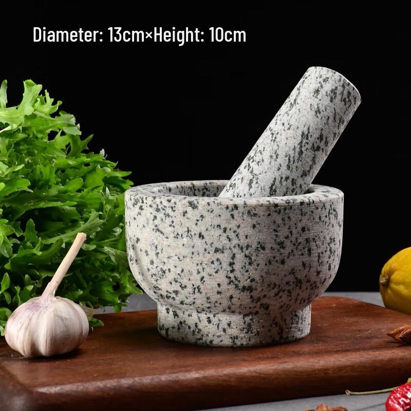 Набор ступки и пестика из натурального камня Zhaoran с крышкой