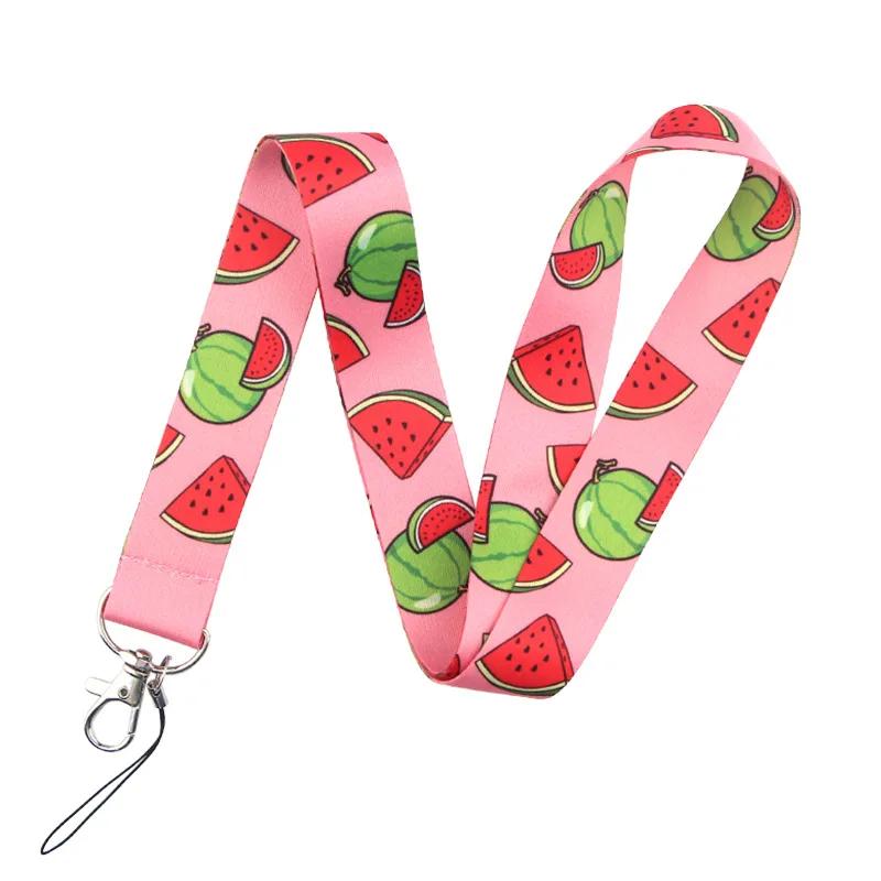 Mode-Lanyards mit Fruchtmuster Bank Bus Arbeitsausweis Namens-ID-Kartenhalter Halsband für Krankenschwester Arzt Damen Kinder Kind Kartenhülle