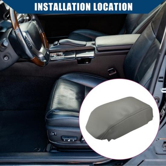 Center Console Armrest Covers for Nissan Pathfinder 05-12 Faux Leather Gray