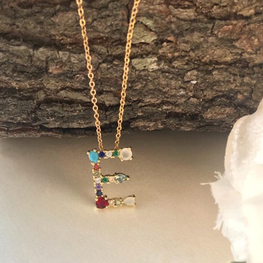 BLUELANS NECKLACE Wonderful English Letters Chain Necklace Jewelry Cubic 26 Pendant Women Present