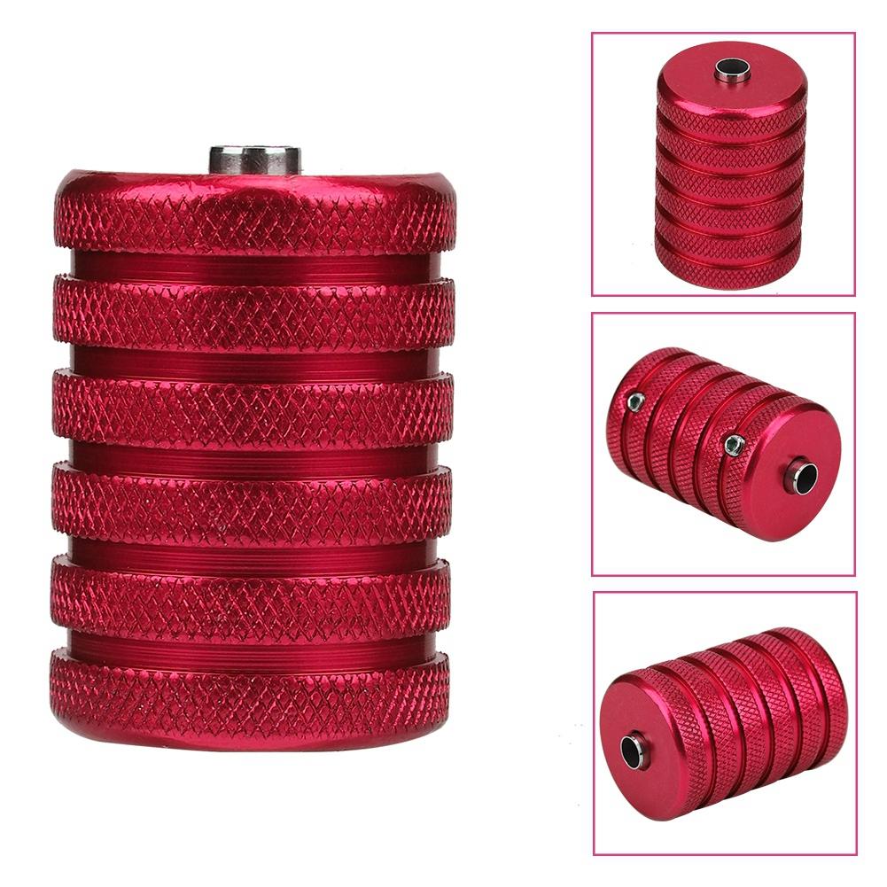 35mm Aluminiumlegierung Tattoo Gerändelter Griff Tube Tattoo Maschine Griffgriffe (rot)