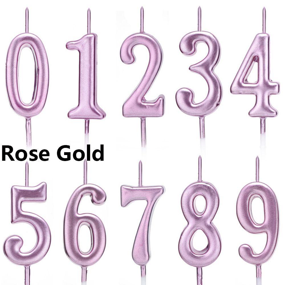 1 PC 0-9 Party Supplies Ornaments Cupcake Decor Cake Topper Number Candles Happy Birthday