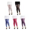 Damen Netz-Knöchelsocken Geblümte Fußlose Spitzenstrumpfhose Glitzernde Strasssteine Dunkle Alternative Netz-Leggings