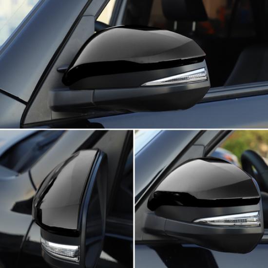 Black Side Rear Rearview Mirror Cover Trim Decor For 4Runner 2017+ Accessories