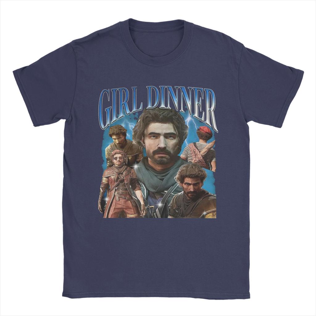Girl Dinner Gustave Clair Obscur Expedition 33 T-Shirts Herren Baumwolle Lustige T-Shirts Rundhals T-Shirt Kurzarm Oberteile Party