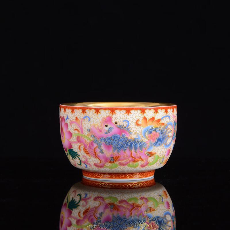 Auspicious Kylin Gilt Ceramic Kung Fu Tea Set