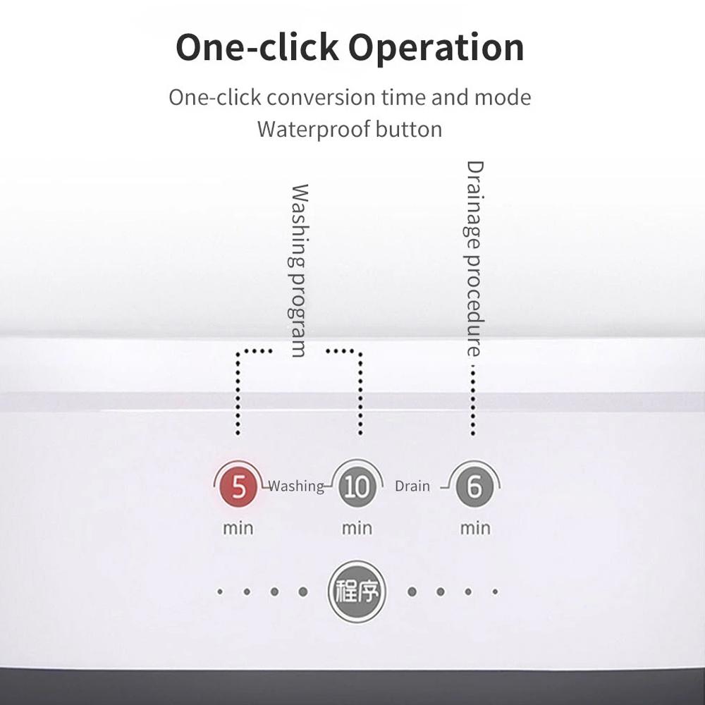 Wash Machine XPB08-F2 2 In 1 Portable Foldable Mini Washer Clothes Washing for Home Travel One