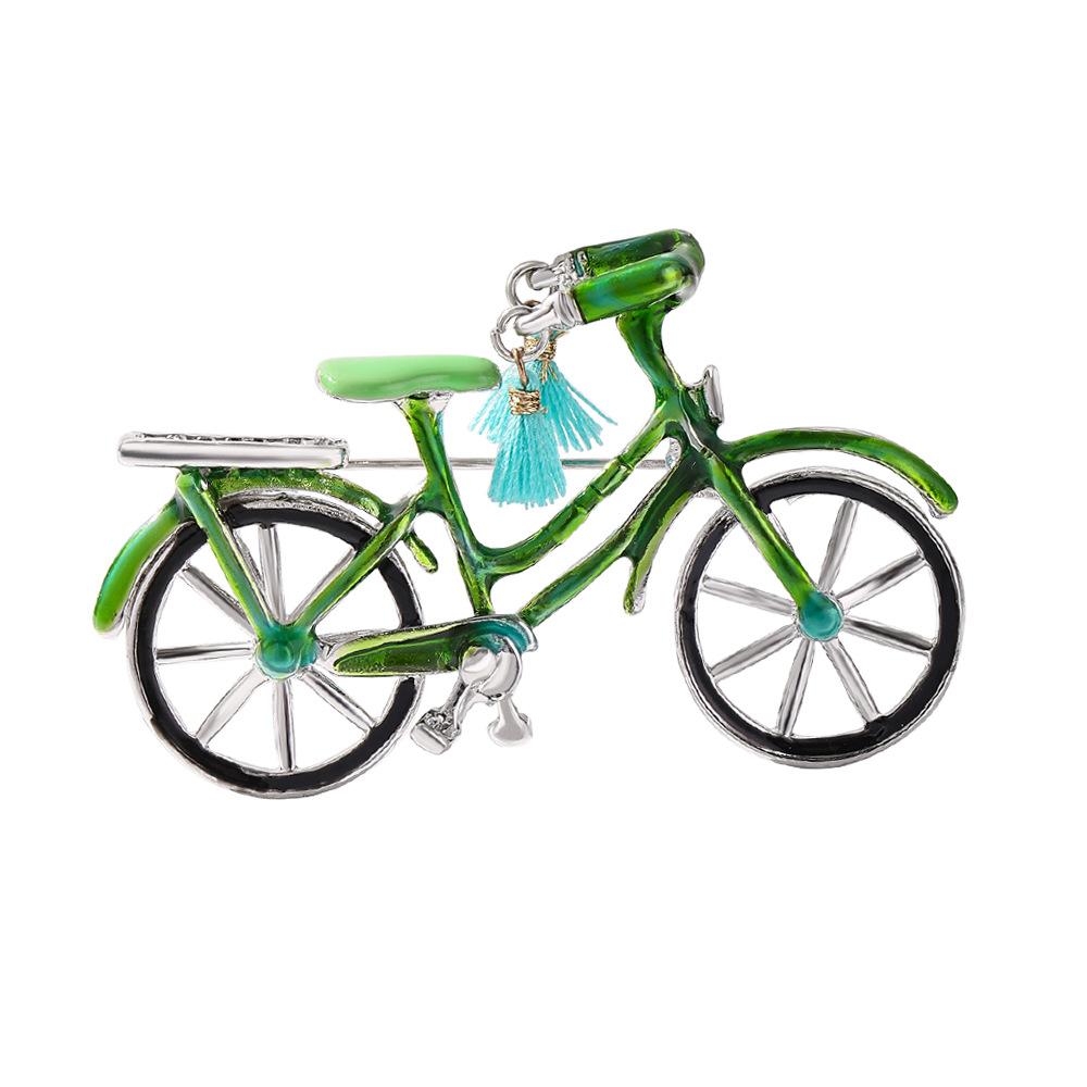 

Модная зеленая брошь-велосипед из сплава, брошь, высококлассная, легкая роскошь, булавка, аксессуары для одежды, велосипедный корсаж