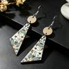 Trendy Triangle Dangle Wooden Earrings - Stylish European & American Fashion