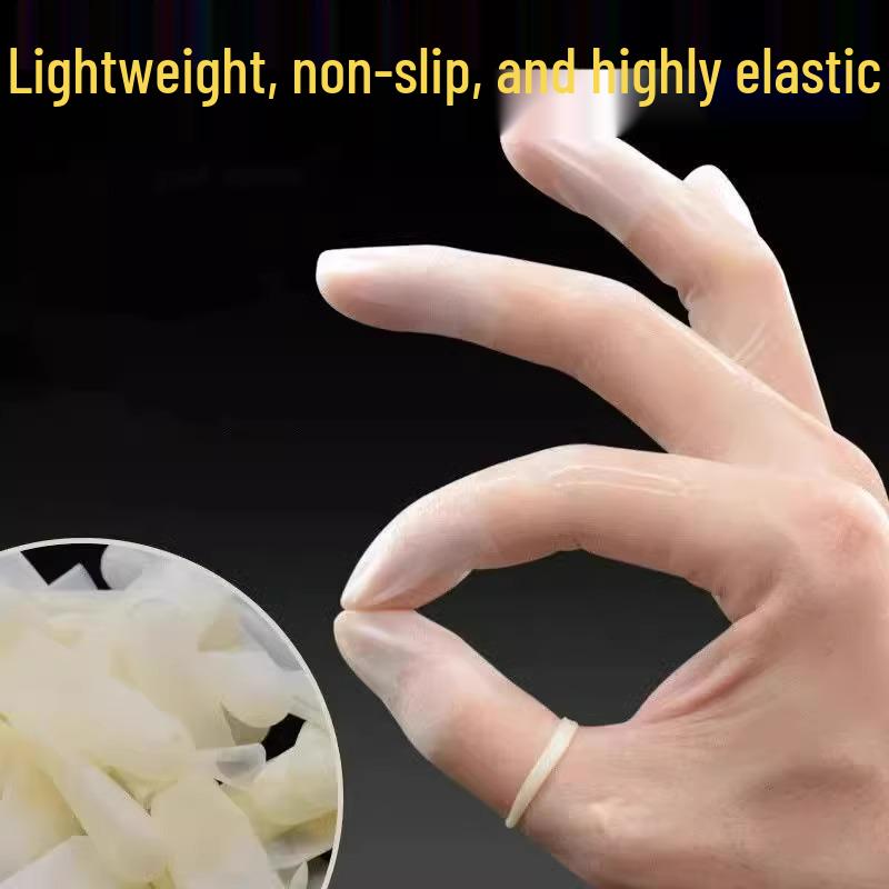 Matné protiskluzové průhledné prstové návleky pro manikúru a použití na dotykové obrazovky