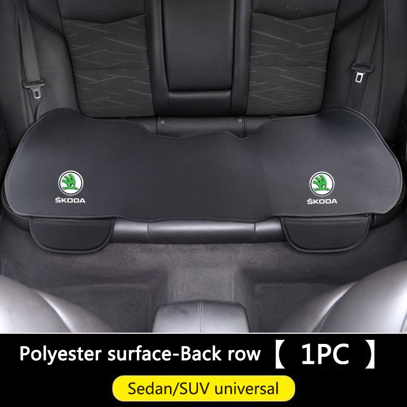 Car Front Rear Seat Cushion Flannel Non-Slip Cover For Skoda Octavia Superb Rapid Kodiaq Karoq Fabia Kamiq Enyaq Auto Accessory
